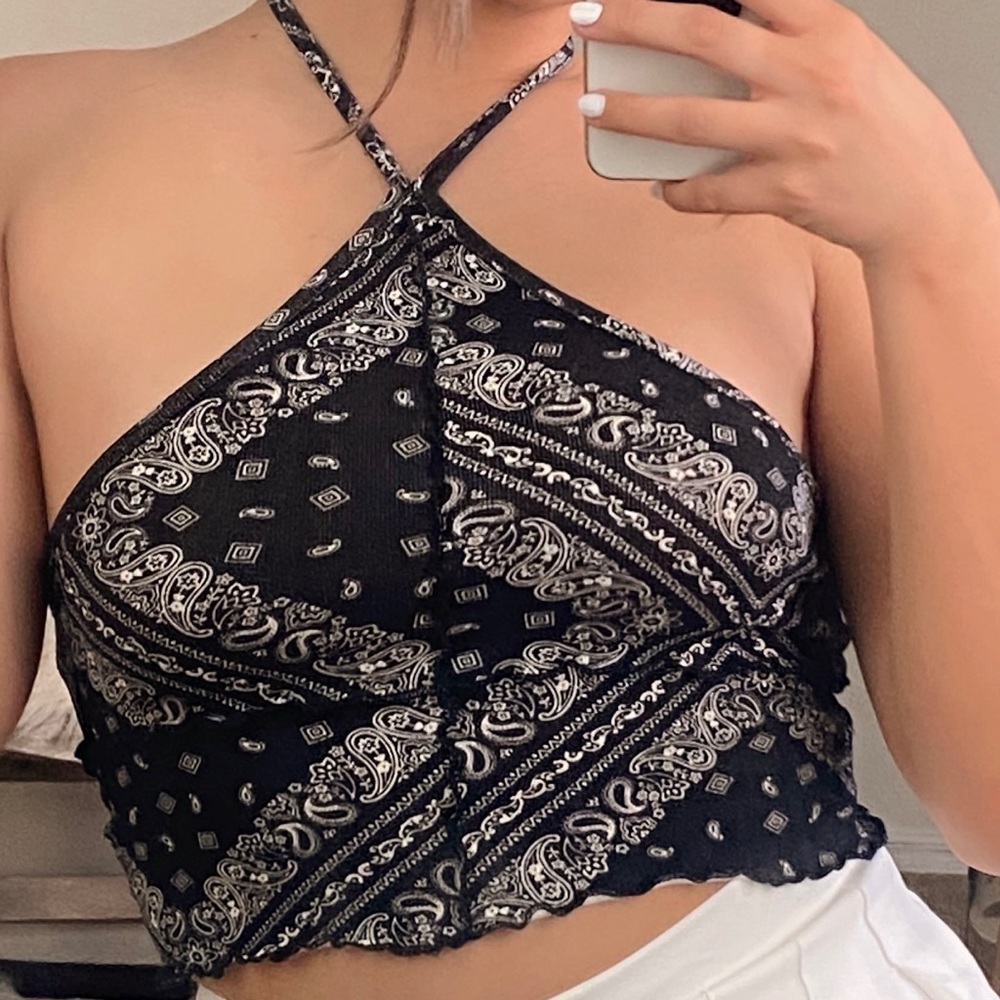 Black Halter Top - Picture 2 of 2